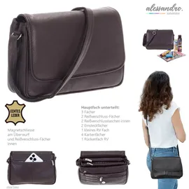 Alessandro Salvatore Florenz 12975 Schultertasche Leder Brown