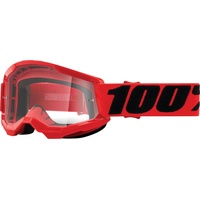 100% Strata 2 Kinder Goggle-Rot-One Size