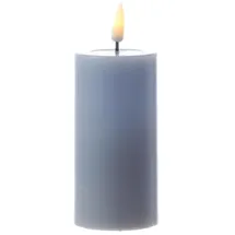Deluxe Homeart Mia Stumpenkerze 10 cm 5 cm hellblau