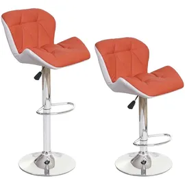 MCW Barhocker A92 höhenverstellbar Kunstleder  terracotta