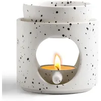 Duftlampe aus Keramik mit Teelichthalter, Duftlampe für Ätherische Öle, Duftöl und Duftwachs diffusor, Abnehmbare Schale, Räucherstövchen, für Duftwachs und Duftöl (Tintenfarbe)