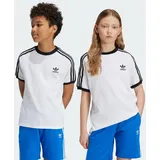 Adidas 3-Streifen Kurzarm-T-Shirt White 152
