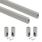 Emuca Garderobenstangen, Grau, Metall, 75 cm, Schlafzimmer, Kleiderschränke, Schrankzubehör, Kleiderstange