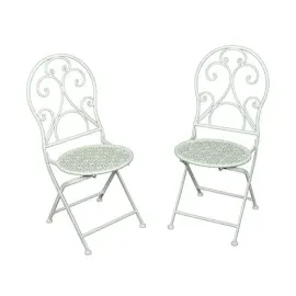 Gravidus Gartenstuhl 40 x 40 x 93 cm weiß 2 St.