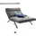 KAWOLA Relaxliege AMERIVA Polyester 120 x 110 x 158 cm Grau mit Kissen und Kopfteil