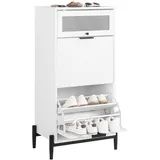 SoBuy Schuhschrank 59 x 115 x 40 cm modern / weiß
