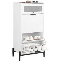 SoBuy Schuhschrank 59 x 115 x 40 cm modern / weiß
