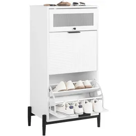 SoBuy Schuhschrank 59 x 115 x 40 cm modern / weiß