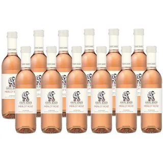 Hans Baer - Merlot Rosé Trocken - Rosewein - Qualitätswein aus Rheinhessen, Deutschland (12 x 0,25 L)