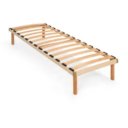 Coemo Hochwertiges Bettgestell mit Lattenrost 'Pyxis' Massivholz Buche 100x200 cm