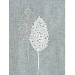 Gardine HEINE HOME Gr. 3, grau, B:140cm H:225cm, Polyester, Gardinen