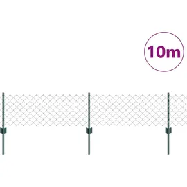 vidaXL Zaun 0,4 x 10 m Grün/Stahl