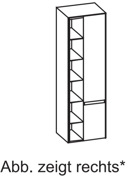 Artiqua 116 Hochschrank, Sanremo Eiche quer NB, 116-HTR-1-50-R-7144-428 116-HTR-1-50-R-7144-428