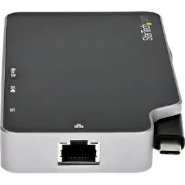 Startech StarTech.com USB-C Adapter - USB-C auf 4K HDMI oder VGA-Video mit 100W Power Delivery Pass-Through, 2-Port-10-Gbit/s USB-Hub, MicroS... - Schwarz/Grau