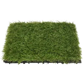 vidaXL Kunstrasen-Fliesen 11 Stk. Grün 30x30 cm