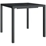 vidaXL Gartentisch Anthrazit 80x80x72 cm Stahl