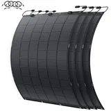 SolarMars Solarmodul Flexibles Solarpanel (225W, 2er-Pack/4er-Pack), (für Balkon Dach Wand und Wohnmobil), IP68 Wasserdicht Photovoltaik 213°Biegung