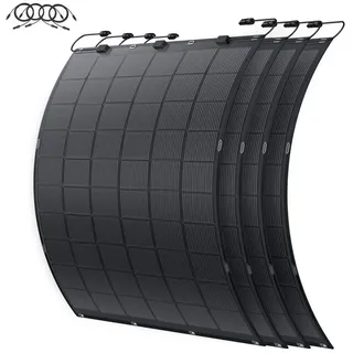 SolarMars Solarmodul Flexibles Solarpanel (225W, 2er-Pack/4er-Pack), (für Balkon Dach Wand und Wohnmobil), IP68 Wasserdicht Photovoltaik 213°Biegung