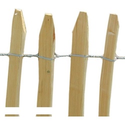 WoodLine Staketenzaun Kastanie, 1,50 m hoch, Lattenabstand 8 cm, 5...