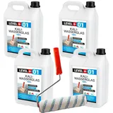 LEVEL PLUS Kaliwasserglas Unverdünnt 20L BetonVersiegelung + Farbroller 25cm