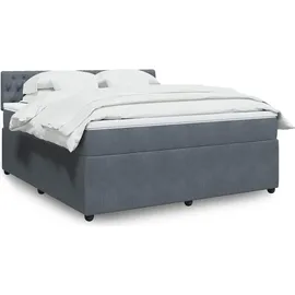 vidaXL Boxspringbett 180 x 200 cm Dunkelgrau