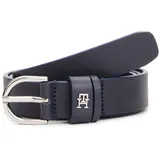 Tommy Hilfiger Damengürtel Leder 2,5 cm breit Blau 70