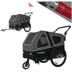 TIGGO Fahrradhundeanhänger Doggyhut S-Line XL Fahrradanhänger & Hundebuggy 2 in 1 grau