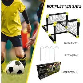 Dunlop Fußballtor Schwarz/Gelb 50 x 44 x 44 cm