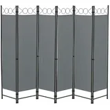 [en.casa] Raumteiler Saragossa 240 x 171 cm dunkelgrau