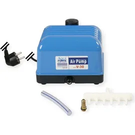 AquaForte Hi-Flow V-10 Luftpumpe, Aluminiumgehäuse, Leise und Leistungsstark, Leistung 10 Watt, Kapazität bei 1,2 Meter 4 Liter pro Minute, Maximaler Teichinhalt 6 m3, Nicht Verstellbar