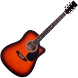 Classic Cantabile WS-10SB-CE Westerngitarre sunburst mit Tonabnehmer