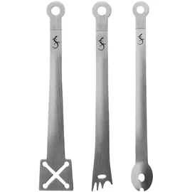 LURCH Antipasti-Zangen Set 3 Stück Edelstahl Weiß