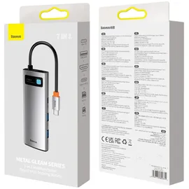 Baseus Metal Gleam Series 7-in-1 Multifunctional Type-C HUB + Black