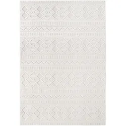 Teppich In-/Outdoor Kurzflor Raumwirkung-Design Polypropylen Terrasse Creme Rechteckig 140x200 | Kadima Design
