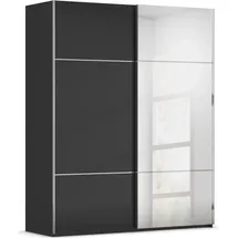 Rauch »Kleiderschrank Schrank Garderobe Schlafzimmerschrank SCALE-TRIO«, edle dreigeteilte Front mit 2 Zierleisten Spiegel/Glas MADE IN GERMANY schwarz