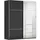 Rauch »Kleiderschrank Schrank Garderobe Schlafzimmerschrank SCALE-TRIO«, edle dreigeteilte Front mit 2 Zierleisten Spiegel/Glas MADE IN GERMANY schwarz