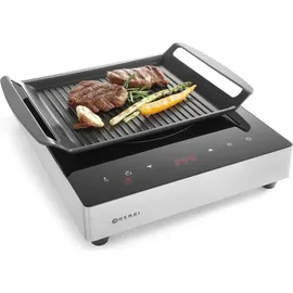 HENDI Grillplatte 39 x 26 cm Aluminium schwarz