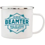 Hti-Living Emaille Becher 0,5 l Weiß