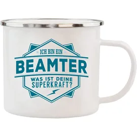 Hti-Living Emaille Becher 0,5 l Weiß