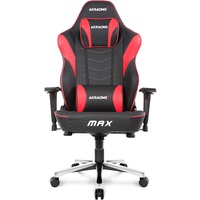 AKRACING Max Gaming Stuhl, PU-Kunstleder, Schwarz/Rot, 5 Jahre Herstellergarantie