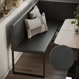 Vicco Sitzbank, Esszimmer-eckbank Ravon, Schwarz, 120 x 150 cm
