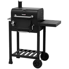 TAINO HERO Smoker klein BBQ Grillwagen Holzkohle-Grill Grillkamin Standgrill Räucherofen Grillrost