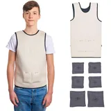 Gewichtsweste Kinder | Weighted Vest als ADHS Hilfsmittel und Autismus Hilfsmittel | Autismus-Sensorik-Kleidung | anpassbare Gewichtweste | Weight Vest für Kinder | Weste Kinder Jungen und Mädchen - L