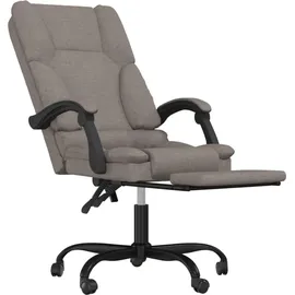 vidaXL Bürostuhl mit Massagefunktion Polyester Taupe