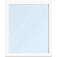 Fenster 100 x 120 cm, Kunststoff, Kömmerling 70 AD, Weiß, 1000 x 1200 mm, festverglast, individuell online konfigurieren