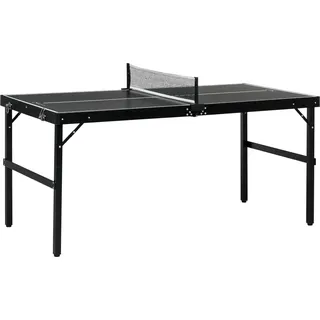 sportnow Mini Tischtennisplatte klappbar Tennistisch mit Tischtennisnetz Griff Tischtennis Set Indoor für Zuhause Aluminium