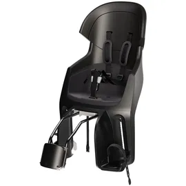 Bobike 8010900001 - Hinterer neigbarer Fahrradkindersitz für Rahmen Exclusive Evolve Maxi verstellbare Kopfstütze, 5-Punkt-Gurt für Kinder bis 22 kg, Urban Black