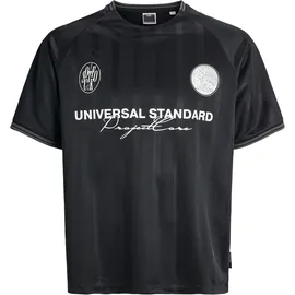 JACK & JONES JCOCOVER RETRO FOOTBALL TEE schwarz XL