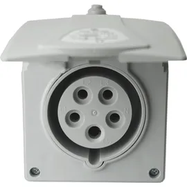 SEZ DK a.s. CEE Wandsteckdose mit Klappdeckel Aufputz 16A 5P 400V IP44 Steckdose IZVN 1653