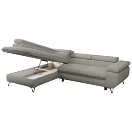 MKS Meble Ecksofa Boucle 3-Sitzer Grau